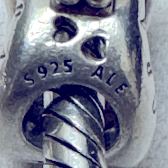 Authentic Pandora Logo & Crown O Charm silver - Picture 3 of 3